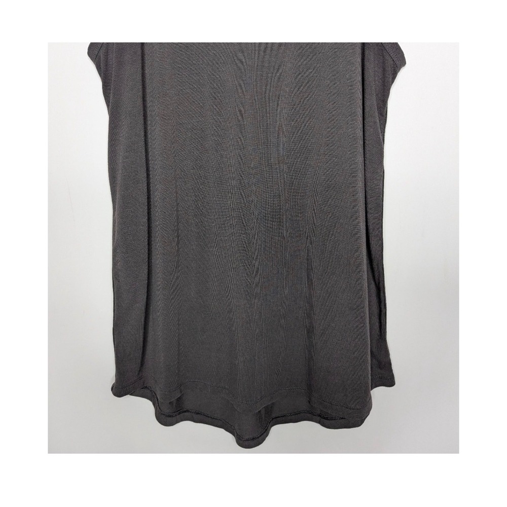 Athleta Renew Tank Top‎ Charcoal Gray Sleeveless Crew Neck Athleisure Soft L EUC - Picture 5 of 12